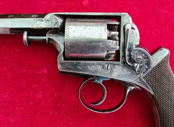 An exceptional cased blued Adams .45 cal percussion revolver. Ref 3729